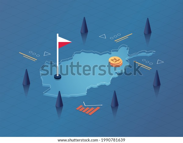 Poland Map Flag Currency Modern Isometric Stock Vector (Royalty Free ...