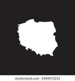 Poland map icon illustration symbol design
