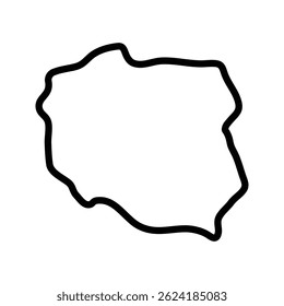Poland map icon. Poland outline map. Simple icon design. Vector illustration