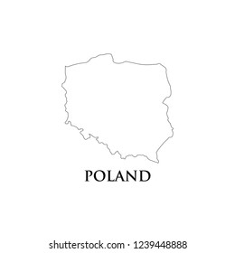 Poland map icon vector illustration.