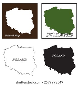 Poland map icon vector illustration symbol design