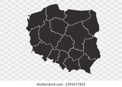 Poland Map iron Color on White Background quality files Png