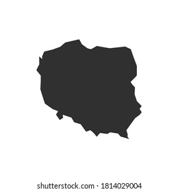 Poland map isolated on white background. Poland icon. Vector illustration