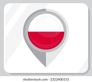 Icono de indicador de ubicación de mapa de Polonia