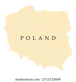 Polen Karte auf Vektorgrafik