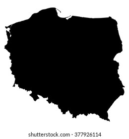 Poland map on white background vector