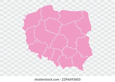Polonia Mapa color rosa Archivos de calidad de fondo png