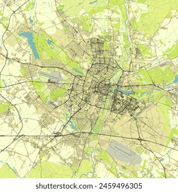 Poznań Poland map poster art