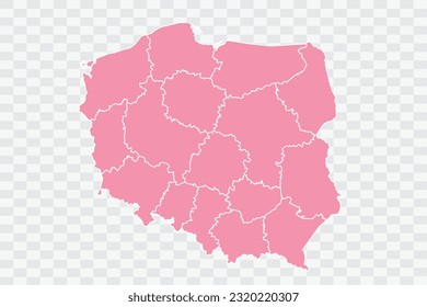 Poland Map Rose Color Background quality files png
