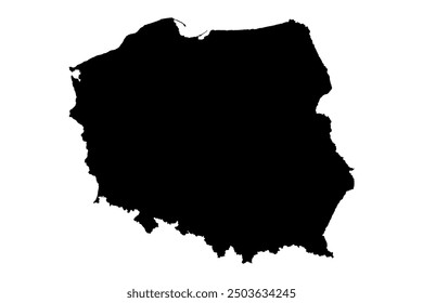 Polen Karte Silhouette Vektorgrafik