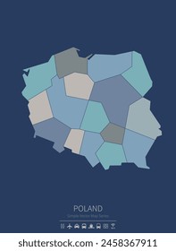 poland map.
a simple map of the country.
