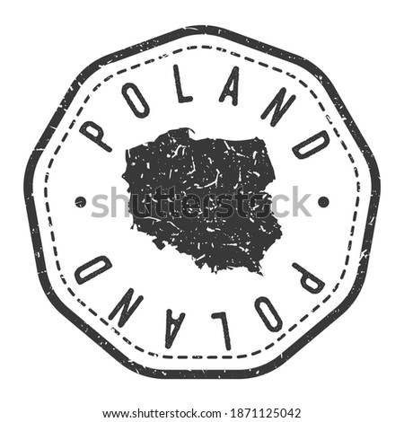 Poland Map Stamp Retro Postmark. Silhouette Postal Passport. Seal Round Vector Icon. Badge Vintage Postage Design.