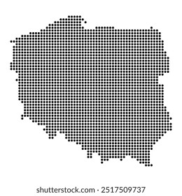 Polonia mapa símbolo forma, Web de viaje plano concepto icono Ilustración vectorial .