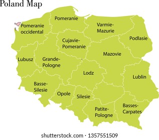 Poland map vector illustration
