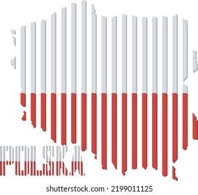 Polen Karte, Vektorgrafik mit abstrakter Darstellung. Geometrische Karte Polens