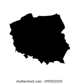 POLAND MAP VECTOR ILLUSTRATION ICON CREATIVE DESIGN
