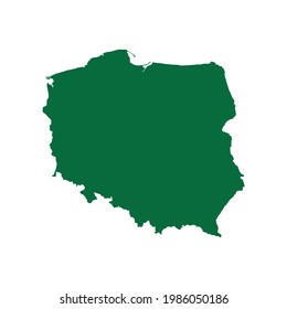 Poland Map. Poland Map vector. Poland map silhouette