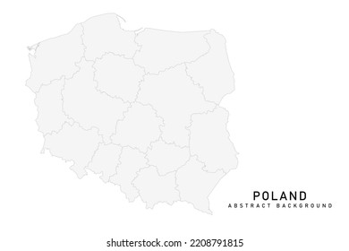 Mapa de Polonia - Mapa Mundial Plantilla vectorial internacional con alto nivel de detalle incluyendo color gris y línea gris aislada en fondo blanco para el diseño - Ilustración vectorial eps 10