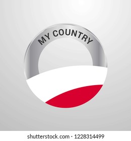 Poland My Country Flag badge