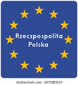 Poland National borde, Border crossings, Comparison of European road signs