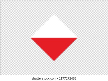 Poland national flag diamond shape state symbol