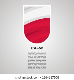 Poland national flag. flat, vector illustration