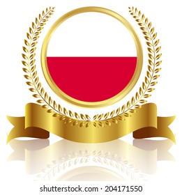 Poland national flag frame