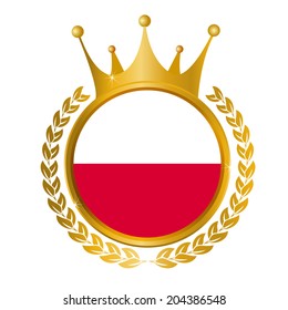 Poland national flag frame