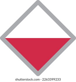 Poland national flag icon vector Illustration material