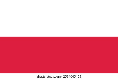 Poland National Flag. Vector Design