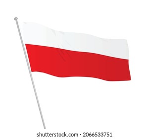 Poland national flag. vector illustration