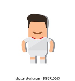 Poland national football team icon, vector illustration design. 