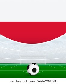Tema Nacional de Futebol da Polônia, Estádio e Bola de Futebol. Conceito de Partida de Futebol na Polônia. Ideal para uso em promoções de eventos esportivos, projetos temáticos de futebol e anúncios de torneios.
