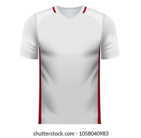 Poland national soccer team shirt in generic country colors for fan apparel.
