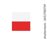 Poland official flag vector with standard size and proportion. National flag emblem with accurate size and colors.