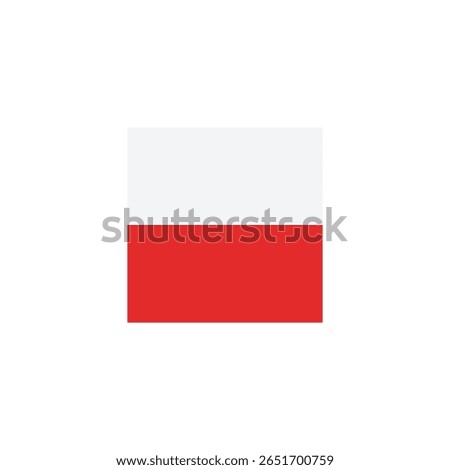 Poland official flag vector with standard size and proportion. National flag emblem with accurate size and colors.