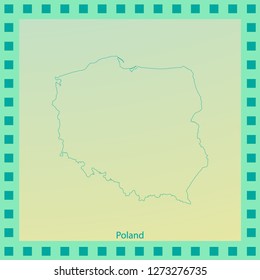Poland outline map
