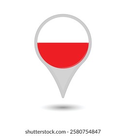 poland pin map vector design