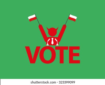 Poland Podium Speech Evil Politician Celebrate