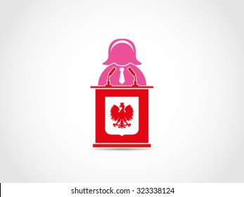 Poland Podium Speech Woman Politician