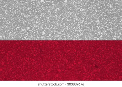 Poland, Polish flag with grunge texture.Vector template