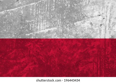 Poland, Polish Flag  on concrete textured background