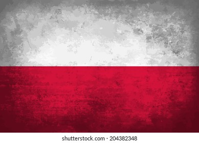 Poland, Polish Flag  on concrete textured background