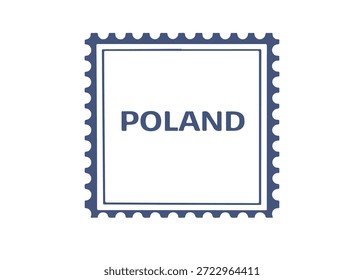 Polen Briefmarke, Vektorsymbol auf weißem Hintergrund
Vektor-Briefmarke auf weißem Hintergrund