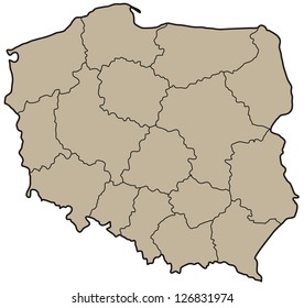 Poland Province Borders - With Layers