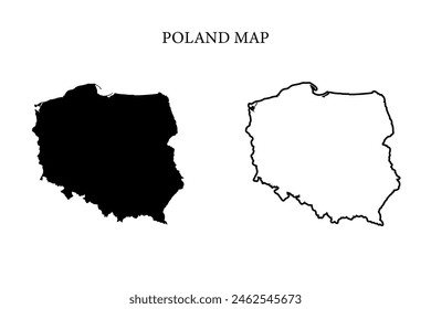 Poland region country map vector