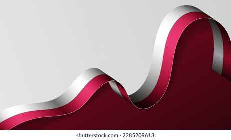 Poland ribbon flag background. Element of impact for the use you want to make of it.