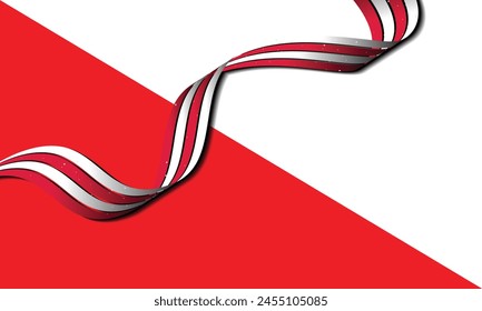 Poland Ribbon Vector Design Template