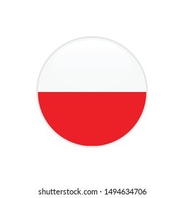 Poland  round flag . closy flag of Poland - vector button. 