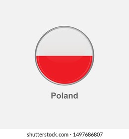 Poland Round Flag icon.vector illustration.isolated on white background.10 eps